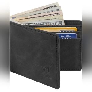 NGostwo Mens Slim Minimalist Front Pocket Genuine Leather Wallet -New In Package